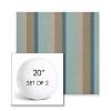 Picture of Gateway Mist | Set of 2 | 20" Sunbrella Boxed Round Outdoor Throw Pillows with Premium Inserts