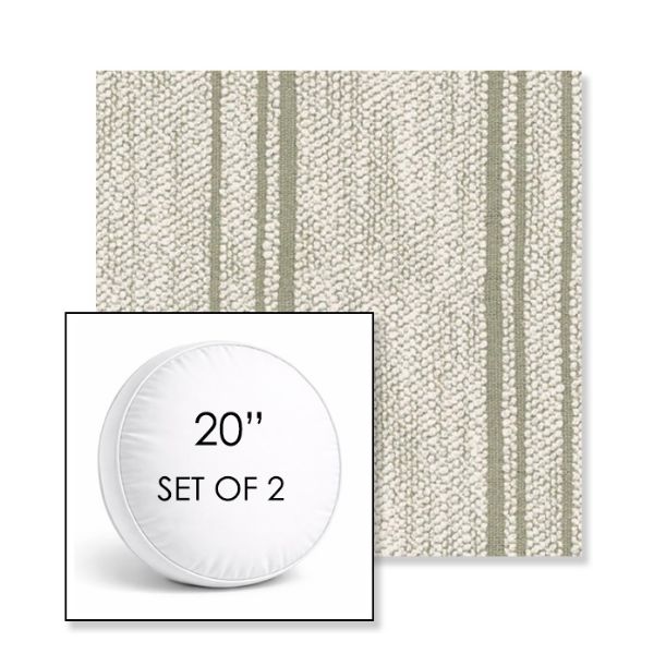 Picture of Harvest Nile | Set of 2 | 20" Sunbrella Boxed Round Outdoor Throw Pillows with Premium Inserts