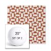 Picture of Hoopla Tobiko | Set of 2 | 20" Sunbrella Boxed Round Outdoor Throw Pillows with Premium Inserts