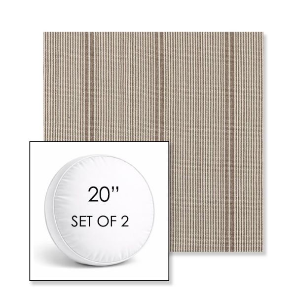 Picture of Influence Cocoon | Set of 2 | 20" Sunbrella Boxed Round Outdoor Throw Pillows with Premium Inserts