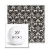 Picture of Jaipur Frame Onyx | Set of 2 | 20" Sunbrella Boxed Round Outdoor Throw Pillows with Premium Inserts