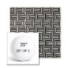 Picture of Key Figure Onyx | Set of 2 | 20" Sunbrella Boxed Round Outdoor Throw Pillows with Premium Inserts