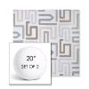 Picture of Labyrinth Cloud | Set of 2 | 20" Sunbrella Boxed Round Outdoor Throw Pillows with Premium Inserts