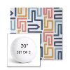 Picture of Labyrinth Fiesta | Set of 2 | 20" Sunbrella Boxed Round Outdoor Throw Pillows with Premium Inserts