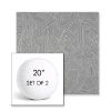 Picture of Leaf Structure Slate | Set of 2 | 20" Sunbrella Boxed Round Outdoor Throw Pillows with Premium Inserts