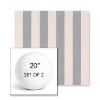 Picture of Leisure Denim | Set of 2 | 20" Sunbrella Boxed Round Outdoor Throw Pillows with Premium Inserts