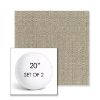Picture of Linen Stone | Set of 2 | 20" Sunbrella Boxed Round Outdoor Throw Pillows with Premium Inserts