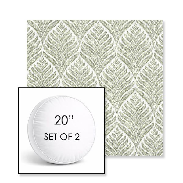 Picture of Linnaeus Spring | Set of 2 | 20" Sunbrella Boxed Round Outdoor Throw Pillows with Premium Inserts