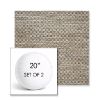 Picture of Litchfield Pebble | Set of 2 | 20" Sunbrella Boxed Round Outdoor Throw Pillows with Premium Inserts