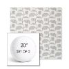 Picture of Lola Slate | Set of 2 | 20" Sunbrella Boxed Round Outdoor Throw Pillows with Premium Inserts