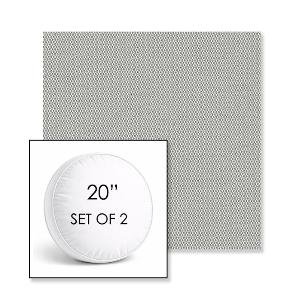 Picture of Lopi Ash | Set of 2 | 20" Sunbrella Boxed Round Outdoor Throw Pillows with Premium Inserts