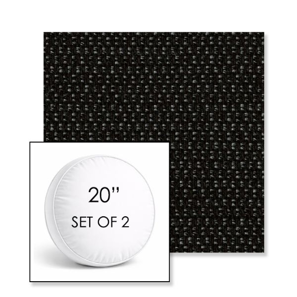 Picture of Lopi Baribal | Set of 2 | 20" Sunbrella Boxed Round Outdoor Throw Pillows with Premium Inserts