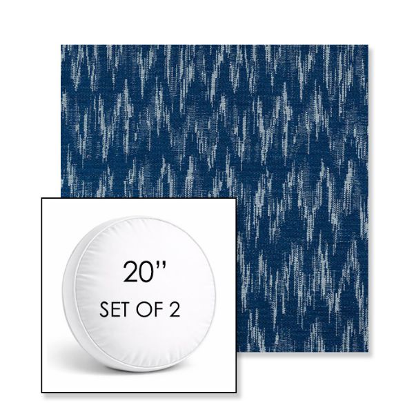 Picture of Mountains Lagoon | Set of 2 | 20" Sunbrella Boxed Round Outdoor Throw Pillows with Premium Inserts