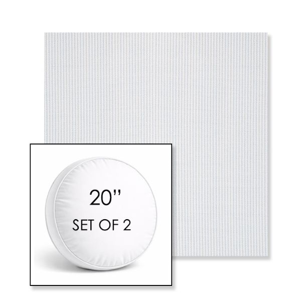 Picture of Replay Sky | Set of 2 | 20" Sunbrella Boxed Round Outdoor Throw Pillows with Premium Inserts