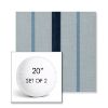 Picture of Revival Denim | Set of 2 | 20" Sunbrella Boxed Round Outdoor Throw Pillows with Premium Inserts