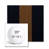 Picture of Rothko Bourbon Blue | Set of 2 | 20" Sunbrella Boxed Round Outdoor Throw Pillows with Premium Inserts