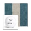 Picture of Rothko Curacao | Set of 2 | 20" Sunbrella Boxed Round Outdoor Throw Pillows with Premium Inserts