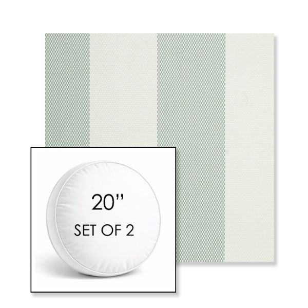 Picture of Rothko Seahorse | Set of 2 | 20" Sunbrella Boxed Round Outdoor Throw Pillows with Premium Inserts
