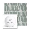 Picture of Scheme Mist | Set of 2 | 20" Sunbrella Boxed Round Outdoor Throw Pillows with Premium Inserts