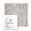 Picture of Sensibility Linen | Set of 2 | 20" Sunbrella Boxed Round Outdoor Throw Pillows with Premium Inserts