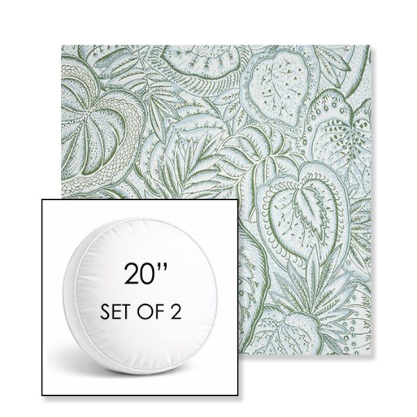 Picture of Sensibility Spring | Set of 2 | 20" Sunbrella Boxed Round Outdoor Throw Pillows with Premium Inserts