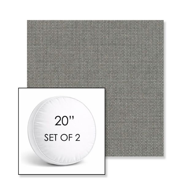 Picture of Shelter Surf | Set of 2 | 20" Sunbrella Boxed Round Outdoor Throw Pillows with Premium Inserts