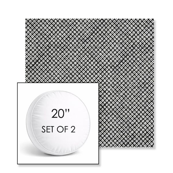 Picture of Shibori Classic | Set of 2 | 20" Sunbrella Boxed Round Outdoor Throw Pillows with Premium Inserts
