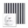 Picture of Shore Navy | Set of 2 | 20" Sunbrella Boxed Round Outdoor Throw Pillows with Premium Inserts