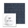 Picture of Tailored Indigo | Set of 2 | 20" Sunbrella Boxed Round Outdoor Throw Pillows with Premium Inserts