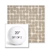 Picture of Toggle Driftwood | Set of 2 | 20" Sunbrella Boxed Round Outdoor Throw Pillows with Premium Inserts