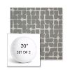 Picture of Toggle Greystone | Set of 2 | 20" Sunbrella Boxed Round Outdoor Throw Pillows with Premium Inserts