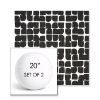 Picture of Toggle Inkblot | Set of 2 | 20" Sunbrella Boxed Round Outdoor Throw Pillows with Premium Inserts