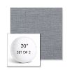 Picture of Willa Haze | Set of 2 | 20" Sunbrella Boxed Round Outdoor Throw Pillows with Premium Inserts