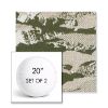 Picture of Yama Tanada | Set of 2 | 20" Sunbrella Boxed Round Outdoor Throw Pillows with Premium Inserts