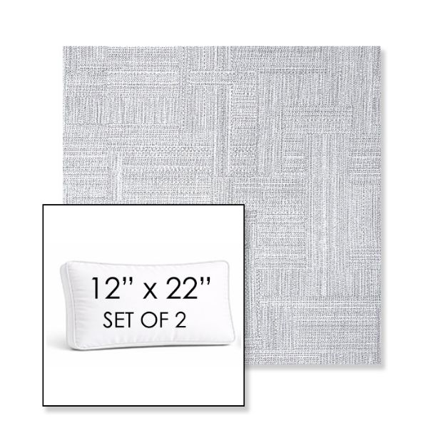 Picture of Boro Elegance | Set of 2 | 12" x 22" Sunbrella Boxed Outdoor Throw Pillows with Premium Inserts