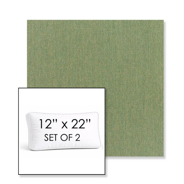Picture of Canvas Fern | Set of 2 | 12" x 22" Sunbrella Boxed Outdoor Throw Pillows with Premium Inserts