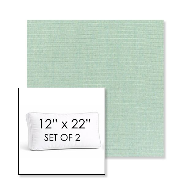 Picture of Canvas Spa | Set of 2 | 12" x 22" Sunbrella Boxed Outdoor Throw Pillows with Premium Inserts
