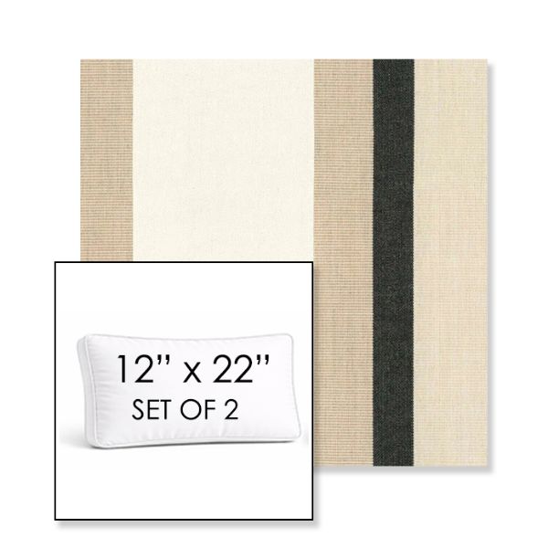 Picture of Canyon Verdon | Set of 2 | 12" x 22" Sunbrella Boxed Outdoor Throw Pillows with Premium Inserts