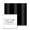 Picture of Caper Onyx | Set of 2 | 12" x 22" Sunbrella Boxed Outdoor Throw Pillows with Premium Inserts