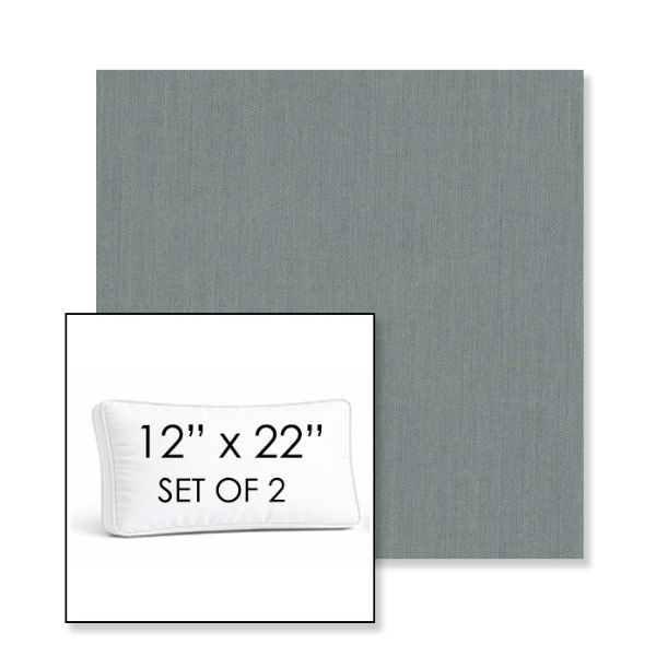 Picture of Cast Seaglass | Set of 2 | 12" x 22" Sunbrella Boxed Outdoor Throw Pillows with Premium Inserts