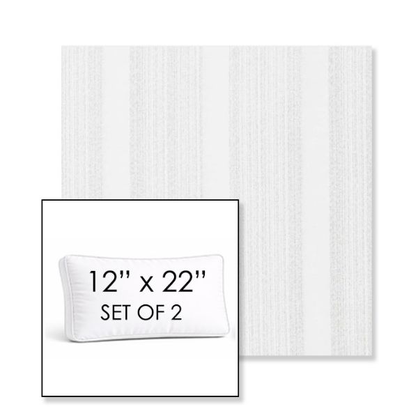 Picture of Compose Linen | Set of 2 | 12" x 22" Sunbrella Boxed Outdoor Throw Pillows with Premium Inserts