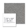 Picture of Dumont Slate | Set of 2 | 12" x 22" Sunbrella Boxed Outdoor Throw Pillows with Premium Inserts