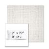 Picture of Dumont Snow | Set of 2 | 12" x 22" Sunbrella Boxed Outdoor Throw Pillows with Premium Inserts