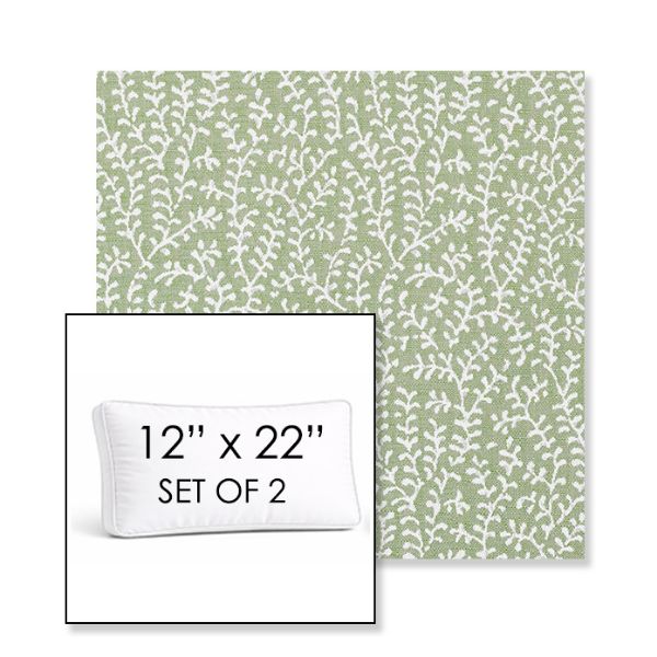Picture of Eberly Spring | Set of 2 | 12" x 22" Sunbrella Boxed Outdoor Throw Pillows with Premium Inserts