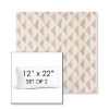 Picture of Etched Angles Cognac | Set of 2 | 12" x 22" Sunbrella Boxed Outdoor Throw Pillows with Premium Inserts