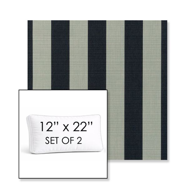 Picture of Expressive Mist | Set of 2 | 12" x 22" Sunbrella Boxed Outdoor Throw Pillows with Premium Inserts