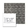 Picture of Key Figure Onyx | Set of 2 | 12" x 22" Sunbrella Boxed Outdoor Throw Pillows with Premium Inserts