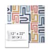 Picture of Labyrinth Fiesta | Set of 2 | 12" x 22" Sunbrella Boxed Outdoor Throw Pillows with Premium Inserts