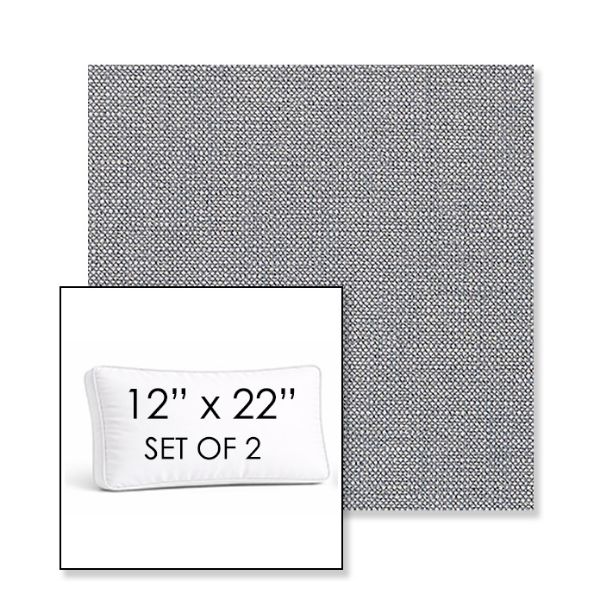 Picture of Linville Denim | Set of 2 | 12" x 22" Sunbrella Boxed Outdoor Throw Pillows with Premium Inserts