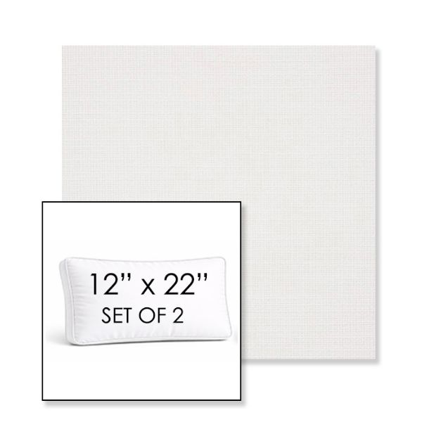Picture of Linville Snow | Set of 2 | 12" x 22" Sunbrella Boxed Outdoor Throw Pillows with Premium Inserts